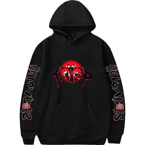 Mens Women Sweatshirts Helluva Boss Hoodie Harajuku Streetwear 2021 American Anime Clothes Plus Size Autumn Winter Tracksuits