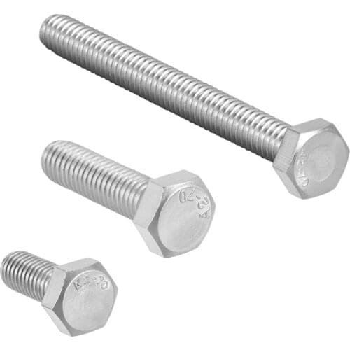 Uxcell 5pcs M8 x 20/30/40/50/60/70/75/80/100/110mm Stainless Steel Hex Head Screws Bolts Nut & Bolt Assortment Sets