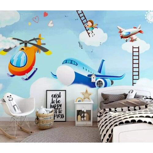 Bacal Custom classic papel de parede 3D wallpaper mural Nordic cartoon minimalist cute boy girl children room school background