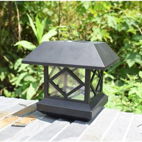 Solar column head light wall head light outdoor fence fence light rainproof household fence garden light