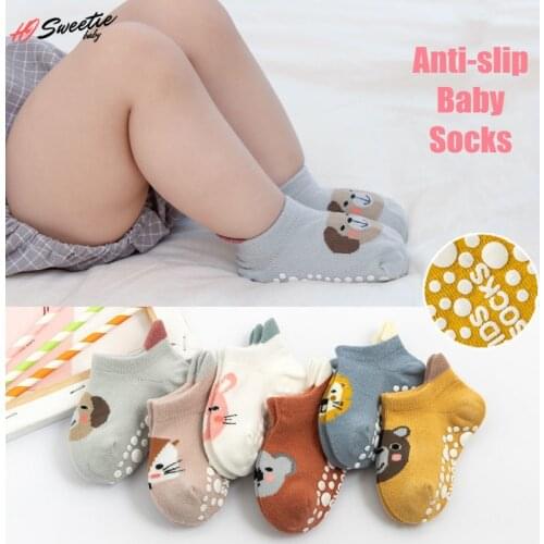 Baby Socks Spring Cute Cartoon Anti-Slip 7-13cm Foot Length 0-3 Years Old for Baby Boys Girls Floor Socks Autumn Summer