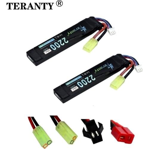 Upgrade Power Water Gun Lipo Battery 2S 7.4V 2200mAh 35C for AKKU Mini Airsoft BB Air Pistol Electric Toys Guns RC Parts 452096