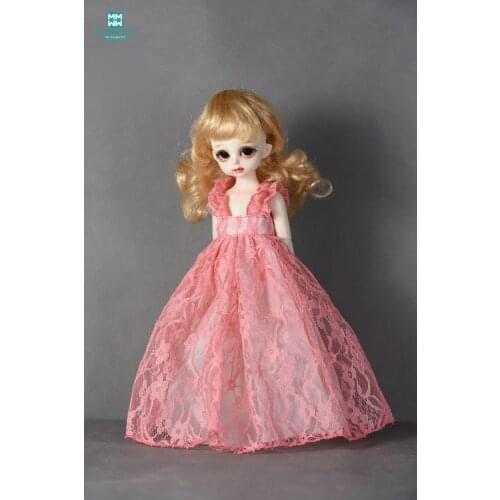 Clothes for dolls fits 27cm-30cm 1/6 BJD dolls accessories Pink Lace skirt dress