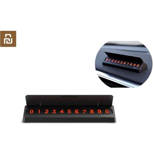 Original Bcase TITA Flip Type Car Temperary Parking Phone Number Card Plate Mini Car Decoration