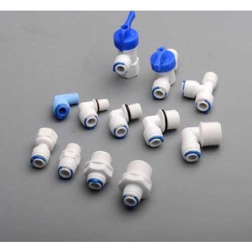 1/4 OD PE TUBE to Internal and external thread Quick ConnectorKitchen water filter attachment RO filter reverse osmosis system
