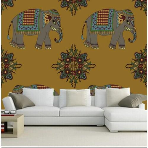 Custom 3D large mural,Beautiful picture of elephants in India papel de parede ,living room sofa TV wall bedroom wall paper