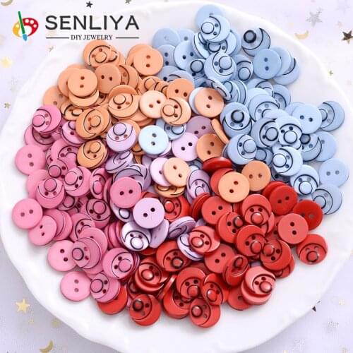 15mm 50-150Pcs/Pack Resin Sewing Clothes 5Colors Buttons Round 2Holes Scrapbooking Decorative Button For Clothes Diy Accessories