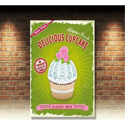 Retro Metal Tin Signs Happy Easter Vintage Donuts Plate Art Wall Decor Poster