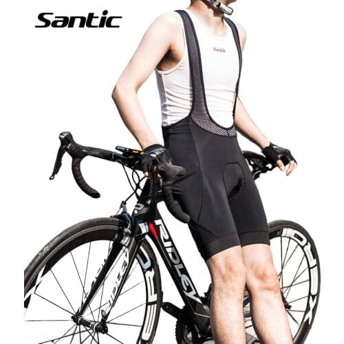 Santic Cycling Bib Shorts Breathable Elastic Summer Short Distance Road Bike Men Riding Clothing Jerseys Sports Outdoors