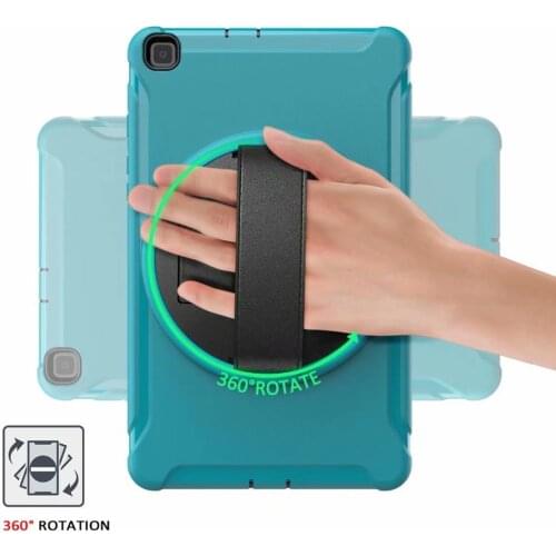 360 Rotation Hand Tablet Silicon Case for Samsung Galaxy Tab A 8 2019 SM T290 SM T295 T297 Kids Shockproof Cover Funda