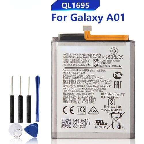 Original Samsung Replacement Battery QL1695 For Samsung Galaxy A01 Genuine Phone Battery 3000mAh