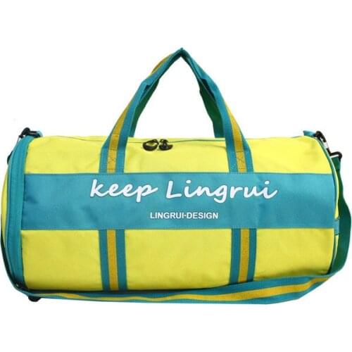 Waterproof Nylon Sport Fitness Bag Luggage Duffle Women Men Big Weekend Bag Travel Bags Gym Shoulder Bag Dry Wet Separation