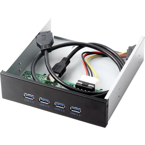 USB 3.0 HUB 4 Ports Front Panel to Motherboard 20Pin Connector Cable for 5.25" CD-ROM Bay