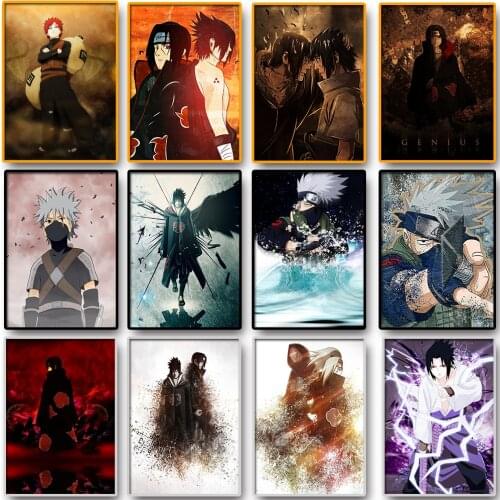 Japanese Anime Naruto Ninja Canvas Poster Print Kakashi Sasuke Home Decoration Painting Mural Art Prints Pictures Decor Cuadros