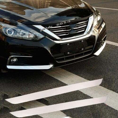 Stainless steel Front Bumper Protection Strip 2pcs Fit for Nissan Teana Altima 2016 2017