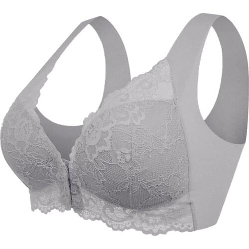 Womens Push Up Bra Adjustable Sports Front Closure Extra-Elastic Breathable Bralette Lace Lingerie Tube Top топик женский g4