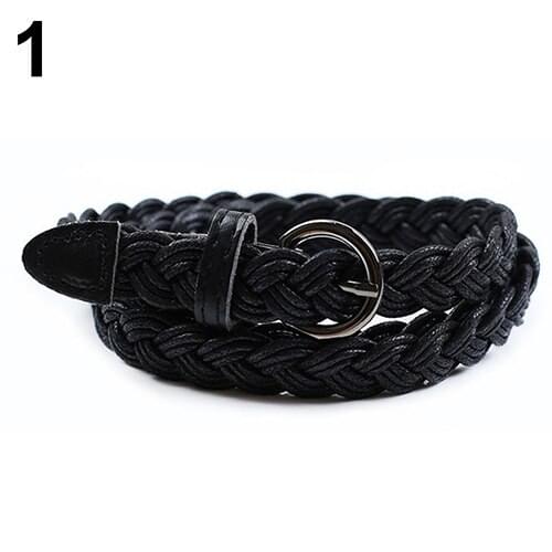 Women Fashion Braided Rope Pin Buckle Belt Wild Casual Dress Decorative Belt drop shipping