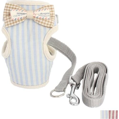 Vertical Stripe Pattern Dog Vest Harness Small Dogs Cat Halter Harnesses Lead Cloth Chest Strap 6044030 Pet Puppy Supplies