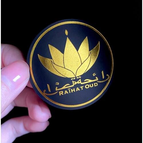 100pcs Bronzing or Hot Silver Customized Gold and Silver Vintage Wedding Stickers Transparent LOGO Foil Shiny Gold Sticker