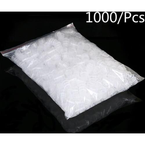 1000/Pcs Bag Microblading Tattoo Ink Cup Cap Pigment Clear Holder Container S/M/L Size For Needle Tip Grip Tattoo Power Supply
