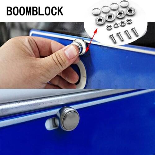 BOOMBLOCK 16pcs/set Car License Plate Screws Covers Tightly For Peugeot 307 206 Jeep Ford Focus 2 3 VW Polo Golf 4 5 7 Touran T5