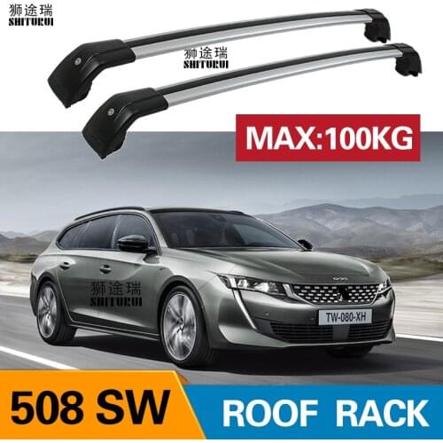 2Pcs Roof bars For PEUGEOT 508 SW, 5-dr Estate, 2019 2020 2021 Aluminum Alloy Side Bars Cross Rails Roof Rack Luggage CUV SUV