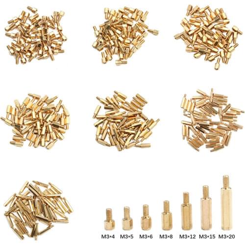 50Pcs/Lot Hex Head Brass Spacing Screws M3*3/4/5/6/8/15/20mm+6mm Threaded Pillar PCB Computer PC Motherboard StandOff Spacer