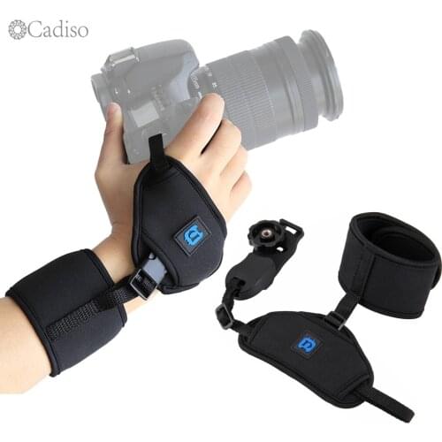 Cadiso Black Soft Hand Belt Grip Camera Hand Strap Neoprene DSLR Wrist Strap Professional Camera Accessory For SLR/DSLR Camera