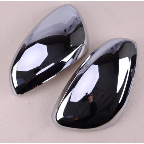 DWCX 2pcs ABS Chrome Car Plated Side Rearview Mirror Cover Trim Silver Fit For Peugeot 2008 208 2013 2014 2015 2016 2017 2017