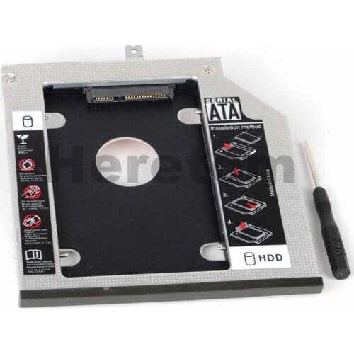 Heretom Aluminum 9.5mm Laptop DVD CD-ROM Optibay 2nd Caddy HDD Caddy for IBM Lenovo ThinkPad T440P T540P W540