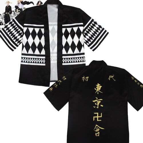 Anime Haori Tokyo Revengers Ken Ryuguji Hanagaki Takemichi Cosplay Costume Adult Kids Kimono Cloak Oversized Man Woman Yukata