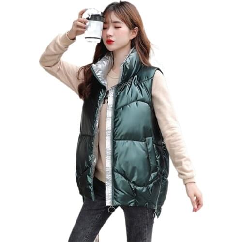 Fashion Winter Coat Women Hooded Warm Vest Plus Size Candy Color Cotton Jacket Female Women Wadded Feminina 2021