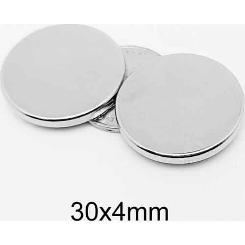 2/5/10/15/20PCS 30x4 mm Round Friage Powerful magnets NdFeB 30mm X 4mm Neodymium Magnet Dics N35 Permanent Magnet Srtong 30*4 mm