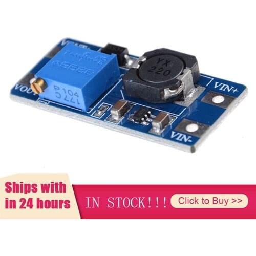 MT3608 DC-DC Adjustable Boost Module 2A Boost Plate Step Up Converter Booster Input 3V/5V to 5V 9V 12V 24V