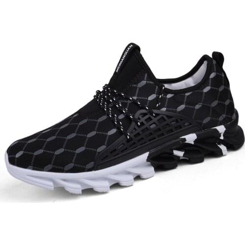 2019 New outdoor Mens Sneakers personality sole design Lace-Up Sports Running Shoes Male Breathable Rubber sole Footwear 44 45