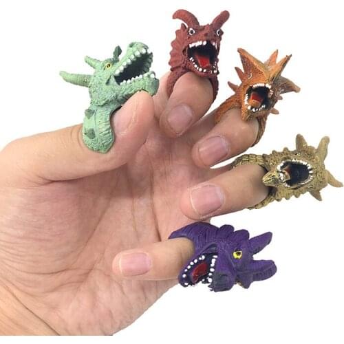A Set Animal Finger Puppet Dinosaur Hand Puppet Toy Student Funny Finger Doll Telling Stories To The Baby Animal Finger Cover