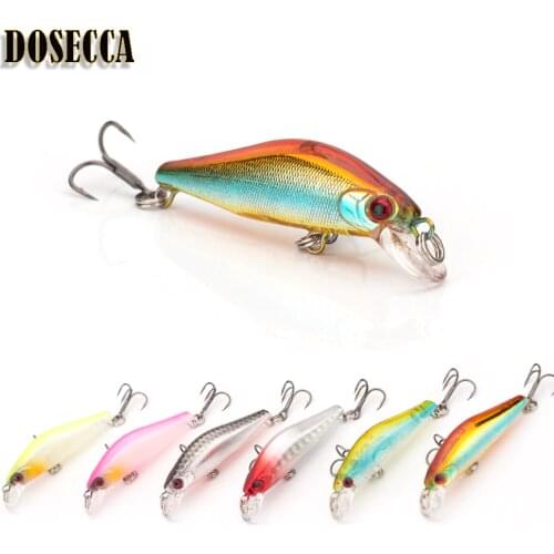 1PCS Fishing Lure 5.3cm 3g Hard Bait Minnow Crank Fishing lures Floating water Bass Wobblers Winter Baits