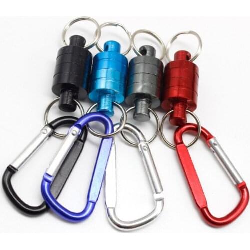 Strong Magnetic Carabiner Aluminum Alloy Carabiner Keychain Outdoor Camping Climbing Snap Clip Lock Buckle Hook Fishing Tool