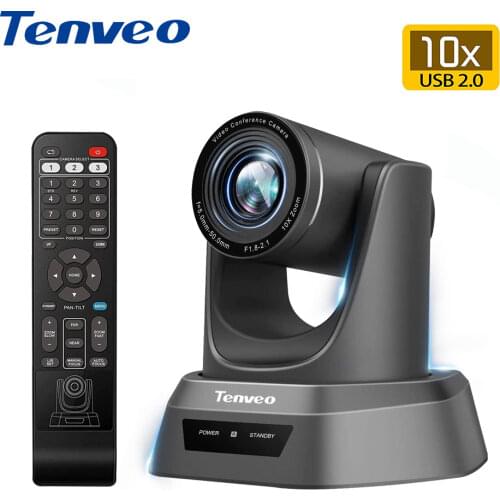 Tenveo NV10U 10x Zoom Full HD 1080p H.264 Video Camera USB Plug PTZ Camera Cam HD webcam for Tele Medicine Enterprise Skype