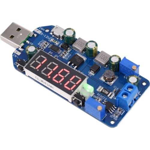 DC-DC Adjustable Boost Module 15w 2A Boost Plate Step Up Module MICRO USB 4V-13V to 5V 9V 12V 28V For Arduino Current display