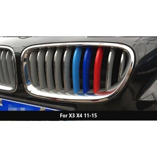 Grille Grill Trim Stripe for BMW X1 F48 X3 F25 X4 F26 X5 E70 F15 F07 GT Upgrade Grill M Style