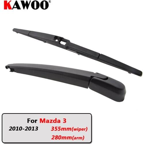 KAWOO Car Rear Wiper Blade Blades Back Window Wipers Arm For Mazda 3 Hatchback (2010-2013) 355mm Auto Windscreen Blade