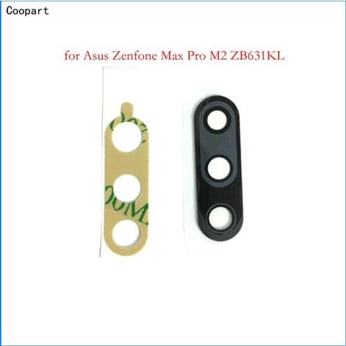 2pcs/lot Coopart New Back Rear Camera lens glass replacement for Asus Zenfone Max Pro M2 ZB631KL with sticker