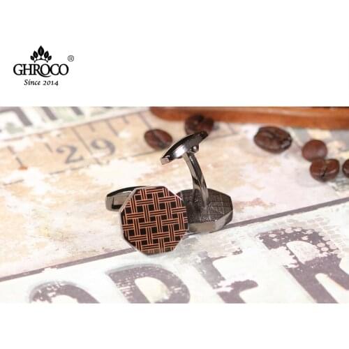 CHROCO High-Quality Exquisite Surface Laser Printing Zinc Alloy Shirt Cufflinks Fashion Luxury Gift for Business Men and Wedding
