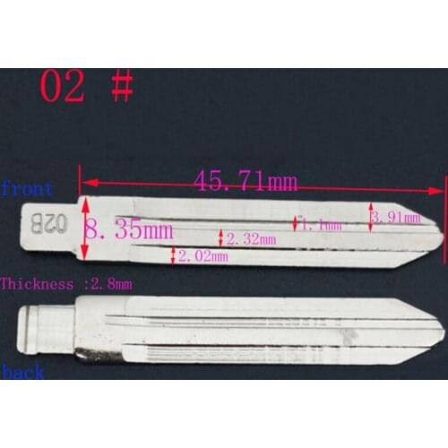 Car Replacement Key blade Flip Floding Remote Blank Car Key Uncut Blade For Toyota