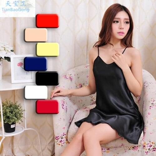 Oversize 3XL 4XL Female Satin Nightgown Lady Sexy Spaghetti Strap Night Dress Women Nighties Sleeveless Sleepwear Nightwear