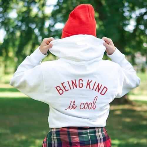 Being Kind Is Cool Hoodies Casual Women Christian Kindness Pullovers Harajuku Autumn Long Sleeve Jumper Grunge Sweatshirts Tops