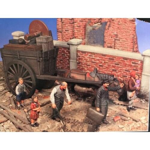 1/35 Resin Figure Model Kit Unassambled Unpainted 00825(WITH The carriage )