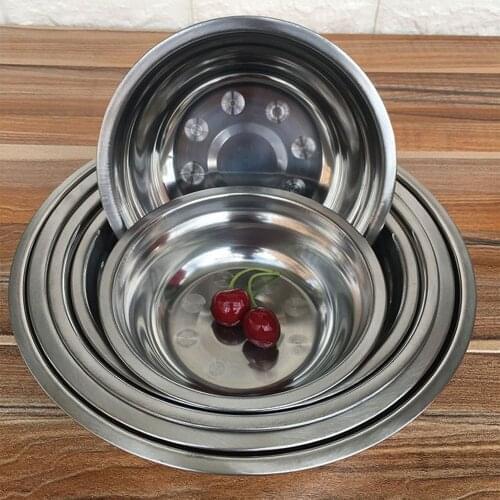 1PC 6 Sizes 14-24cm Stainless Steel mixing Bowl for Kitchen boll Restaurant Dinner Soup Stainless Rice Bowl bol inox Korean new