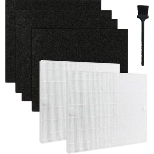 2 True HEPA Filters Replacement for Coway AP-1512HH AP-1512HH-FP Mighty Air Purifier with 4 Carbon Filters, Replace Part